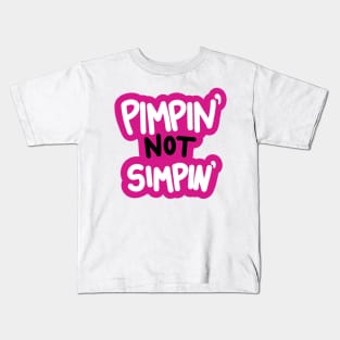 Pimpin not simpin’ ~ Valentino mug ~ hazbin hotel Kids T-Shirt